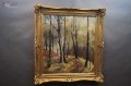 Stary obraz Josef Steib Jesienny Las 1929r