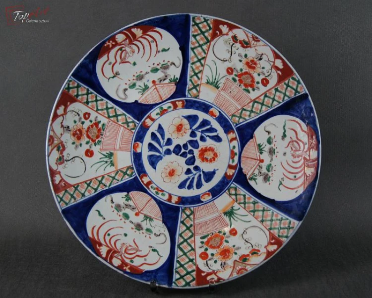 Olbrzymi kolekcjonerski talerz Japonia Imari