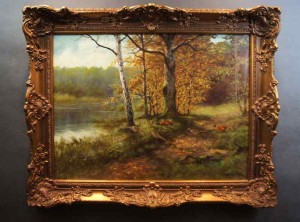 Stary obraz GEORG MAJEWICZ BAŻANTY ORYGINAŁ !!!