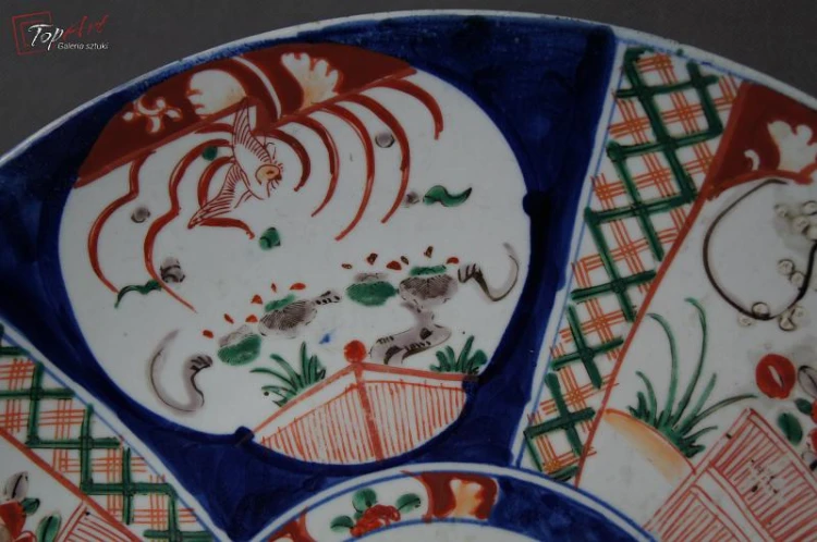 Olbrzymi kolekcjonerski talerz Japonia Imari