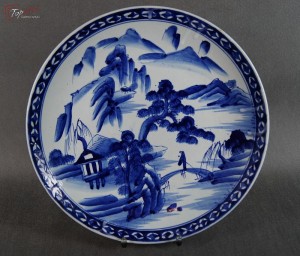 Duży kolekcjonerski  talerz Japonia porcelana Imari 