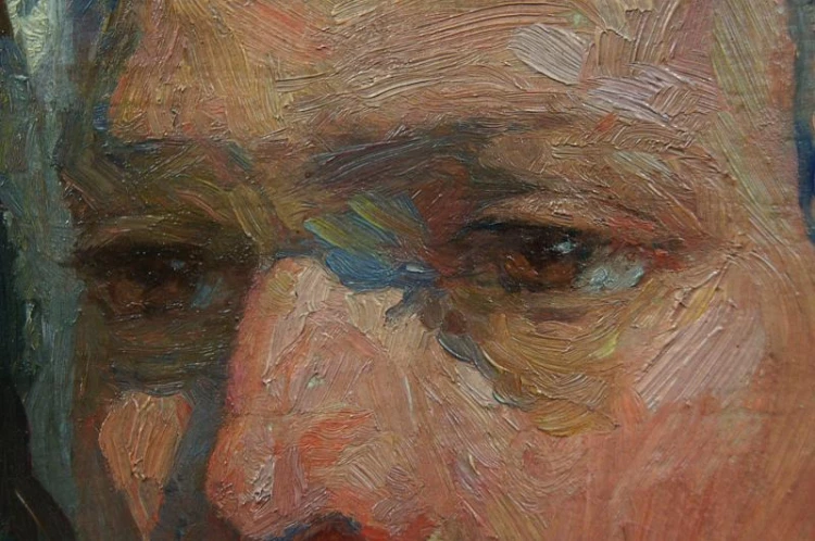 Obraz olejny portret serbskiej dziewczyny 1921r. William Krause