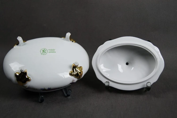 Duża imponująca bombonierka porcelana Kleiber
