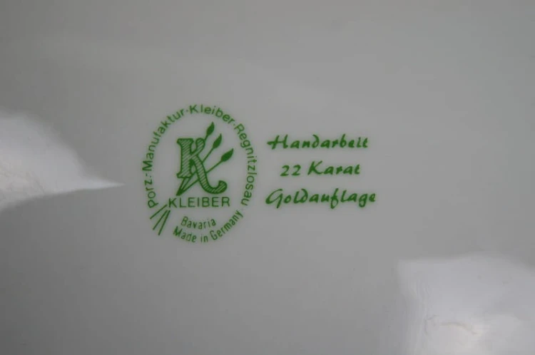 Duża imponująca bombonierka porcelana Kleiber