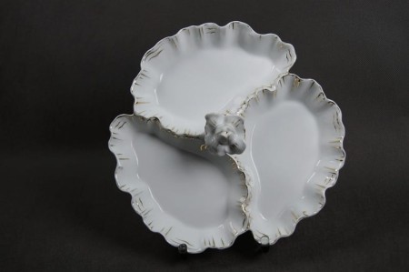 Trójdzielna porcelanowa patera trojak