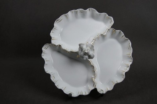 Trójdzielna porcelanowa patera trojak
