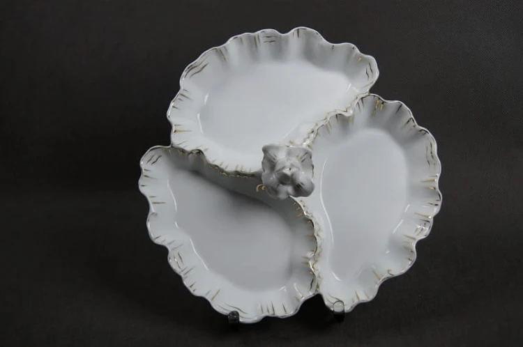 Trójdzielna porcelanowa patera trojak