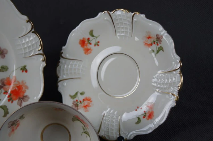 Ekskluzywny porcelanowy zestaw śniadaniowy Sorau Żary !!!