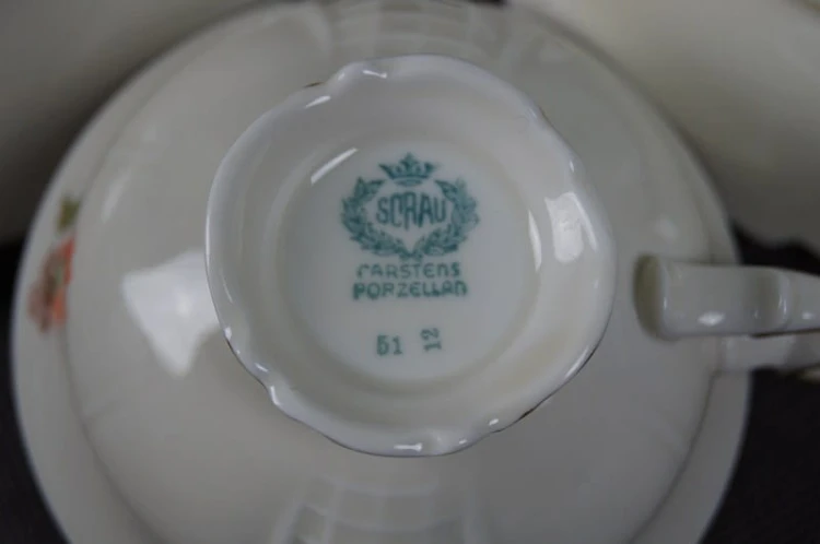 Ekskluzywny porcelanowy zestaw śniadaniowy Sorau Żary !!!