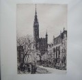 Danzig - Gdańsk ratusz akwaforta Berthold Hellingrath !!!