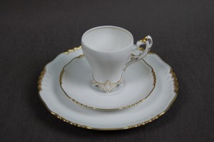 Porcelana Tettau secesyjne  śniadaniowe trio nr.1