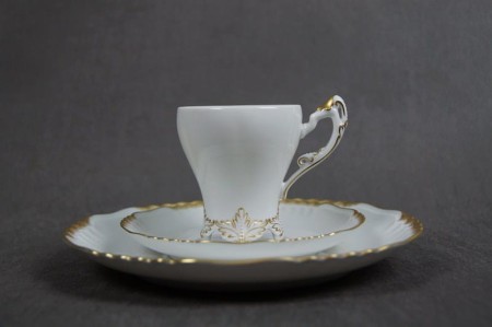 Porcelana Tettau secesyjne  śniadaniowe trio nr.1