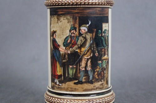 Myśliwski imponujący stary kufel do kolekcji Polecam !!!