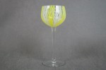 Artystyczne szkło Murano niespotykany kielich do wina żółty nr.2