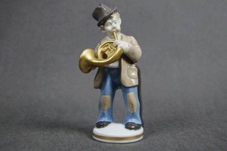 Porcelana Gräfenthal trębacz z kapeli