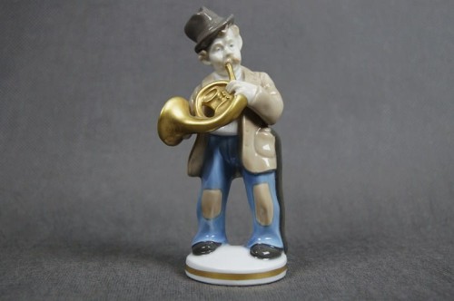 Porcelana Gräfenthal trębacz z kapeli