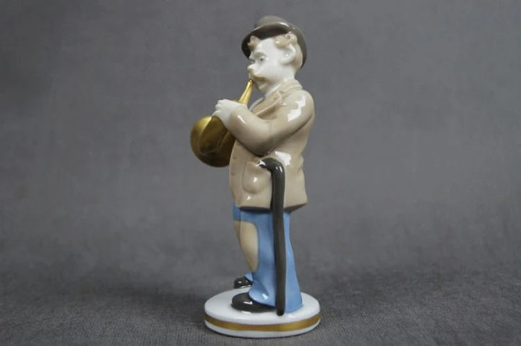Porcelana Gräfenthal trębacz z kapeli