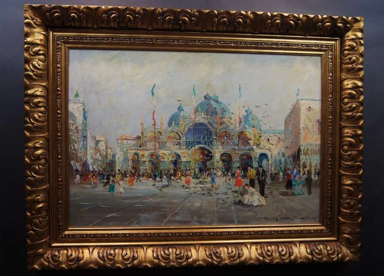Wenecja Plac Św.Marka Impresjonistyczny obraz Randolf Wehn