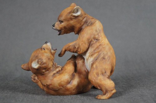 Porcelana Kaiser figura dwa niedźwiedzie