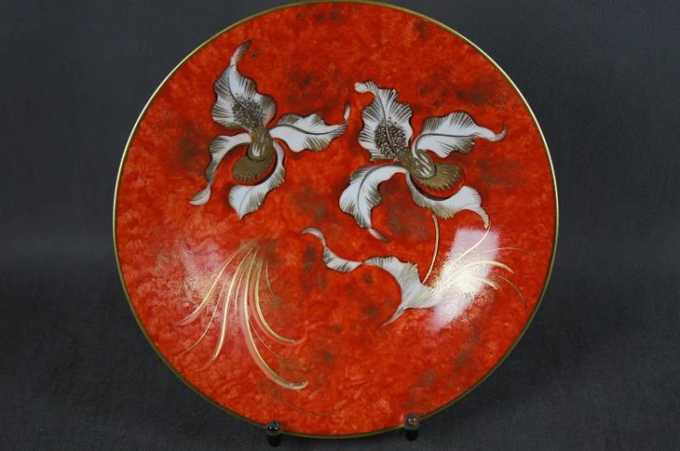 Porcelana Hertel Jacob patera irysy Unikat