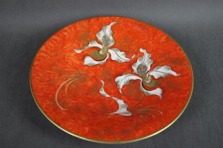 Porcelana Hertel Jacob patera irysy Unikat