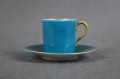 Rosenthal zielono złota porcelanowa filiżanka do mokki