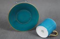 Rosenthal zielono złota porcelanowa filiżanka do mokki