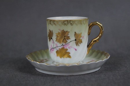 Secesyjna porcelana Tetteu filiżanka ze spodkiem 1