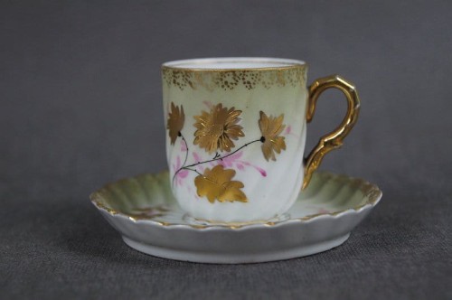 Secesyjna porcelana Tetteu filiżanka ze spodkiem 1