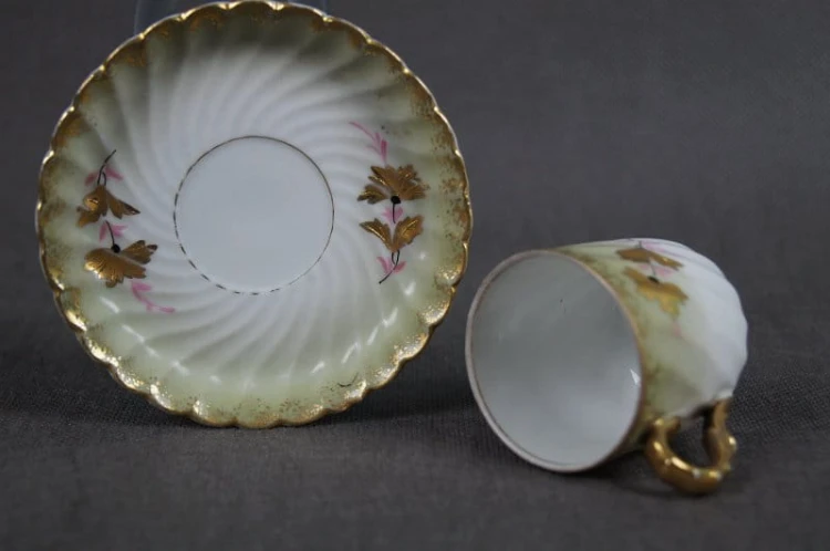 Secesyjna porcelana Tetteu filiżanka ze spodkiem 1