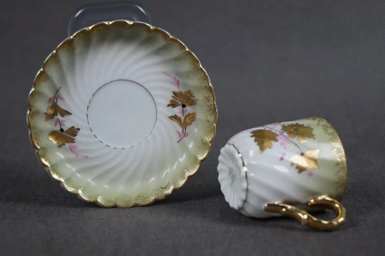 Secesyjna porcelana Tetteu filiżanka ze spodkiem 1