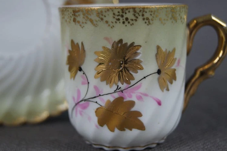 Secesyjna porcelana Tetteu filiżanka ze spodkiem 1