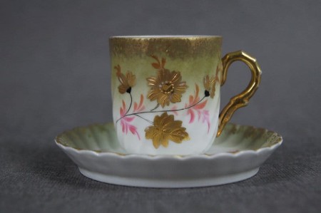 Secesyjna porcelana Tetteu filiżanka ze spodkiem 2