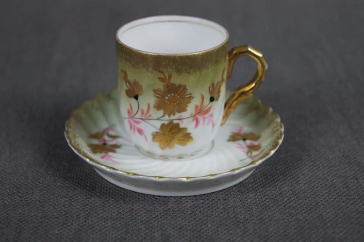 Secesyjna porcelana Tetteu filiżanka ze spodkiem 2
