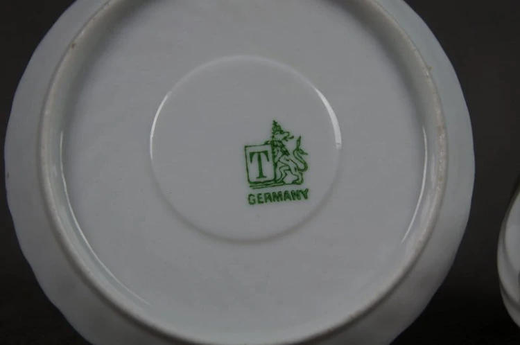 Secesyjna porcelana Tetteu filiżanka ze spodkiem 2