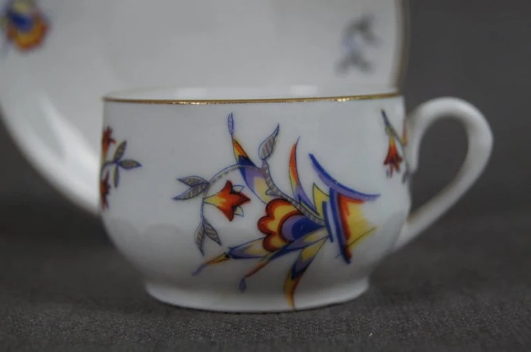 Lubiana porcelana Art Deco filiżanka do espresso