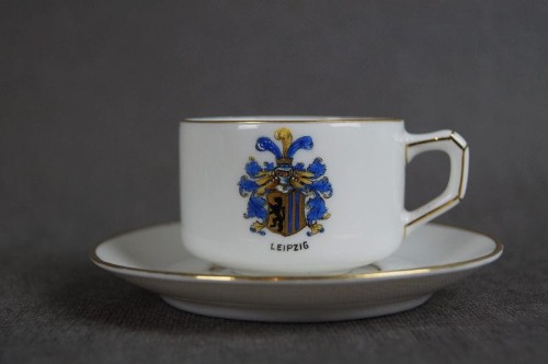 Herb Leipzig filiżanka do espresso sygnatura Marktredwitz