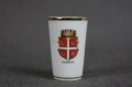 Porcelanowy kieliszek z herbem Lugano