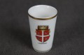 Porcelanowy kieliszek z herbem Lugano