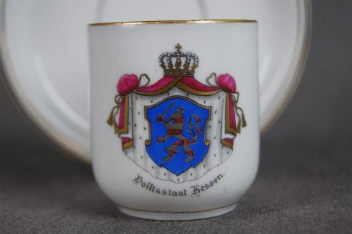 Herb Volksstaat Hessen filiżanka do espresso porcelana Schumann