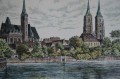 Grafika Breslau - Wrocław widok na wyspę Piasek A. Remo !!!