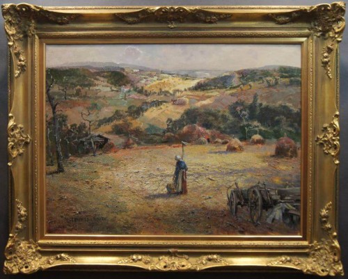 Z życia wsi majstersztyk obraz olejny Ludwig Gschossmann