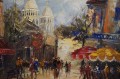 Paryskie kafejki barwny obraz olejny H. Passero