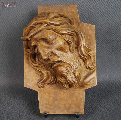 Stara rzeźba głowa Jezusa