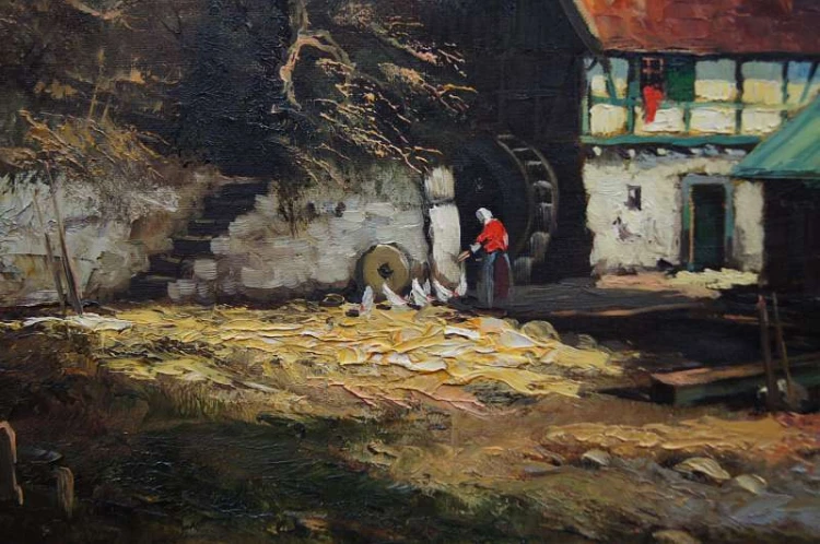 Młyn wodny wiejski krajobraz Michael W. Schneider