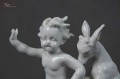 Porcelana Carl Scheidig Figurka Rozbawiony malec z koziołkiem Cudo !!!