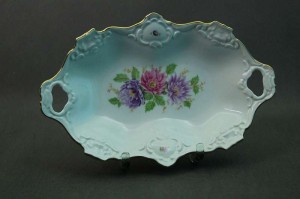 Porcelana Kaiser cudowna patera kwiaty złoto