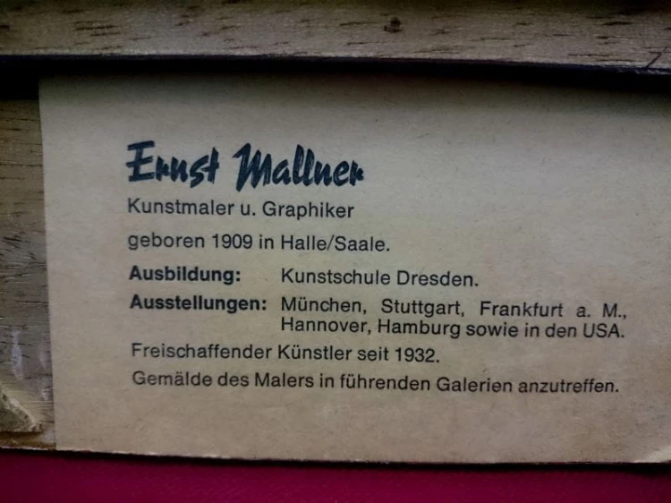 Obraz olejny barokowe kwiaty Ernst Mallner Oryginał