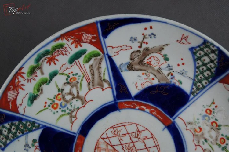 Japonia Imari kolekcjonerski talerz 3