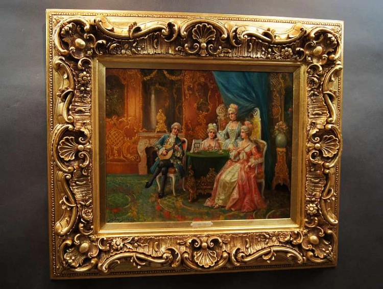 Pałacowy obraz - salonowy koncert - Stephan Sedlacek (1868-1936)